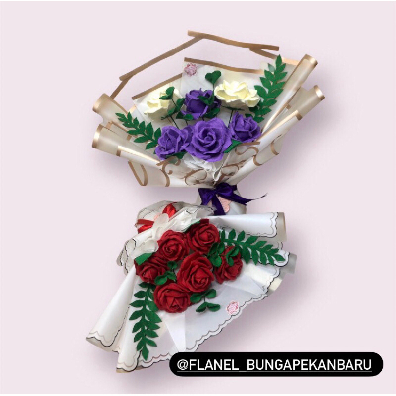 Buket Flanel Mawar | Buket Mawar | Buket Murah