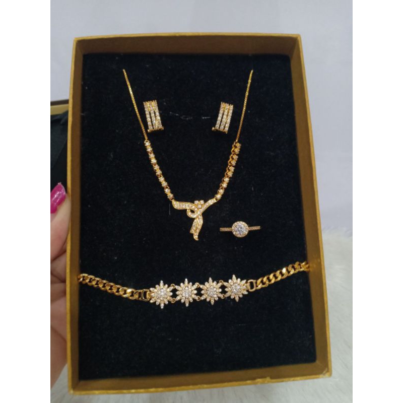 Xuping88 Set Chelsie Lapis Emas 18k Anti Karat