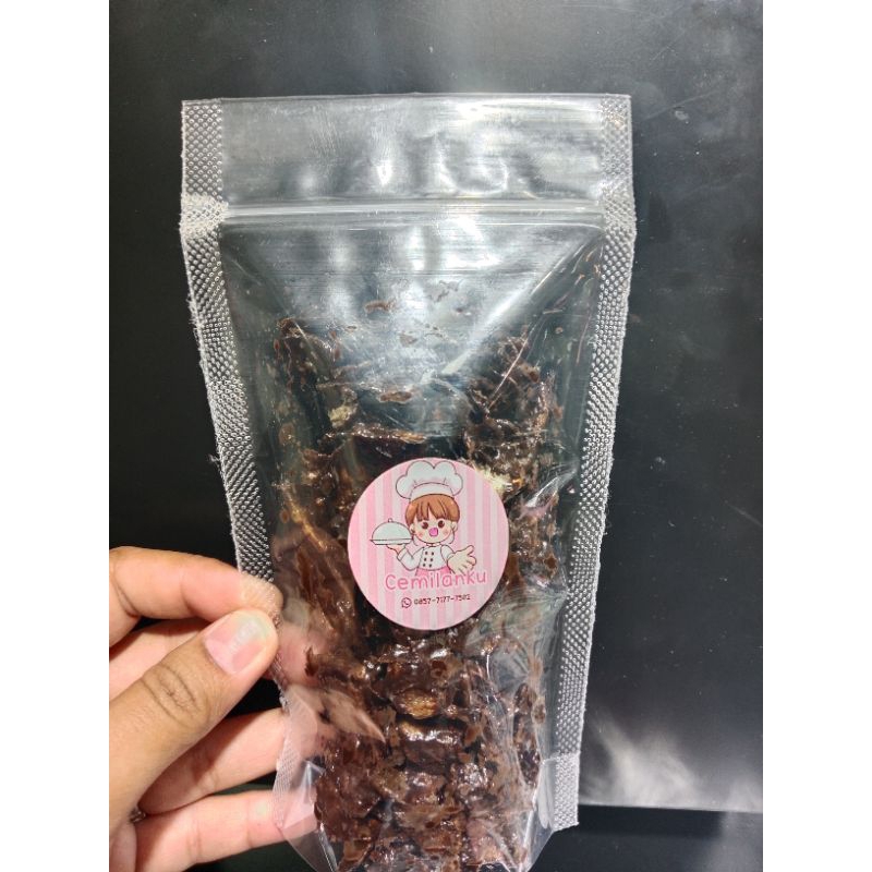 

Keripik piaang coklat lumer