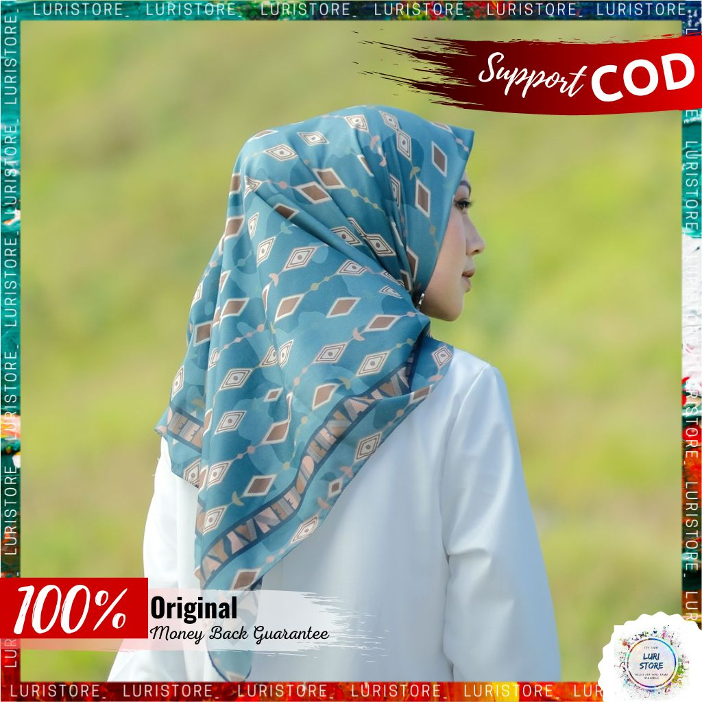 KERUDUNG DEENAY ORI ETHNIC RUMI Hijab Jilbab Segi Empat Voal Motif Denay Promo Terbaru Premium
