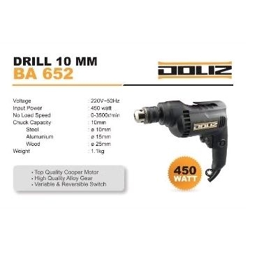 BOR DOLIZ BA652 10MM