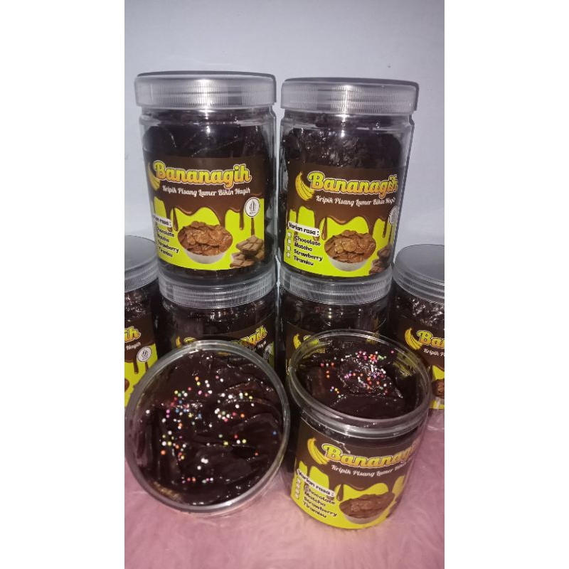 

BANANAGIH CHOCOLATE KERIPIK PISANG LUMER RASA COKLAT 225 GRAM