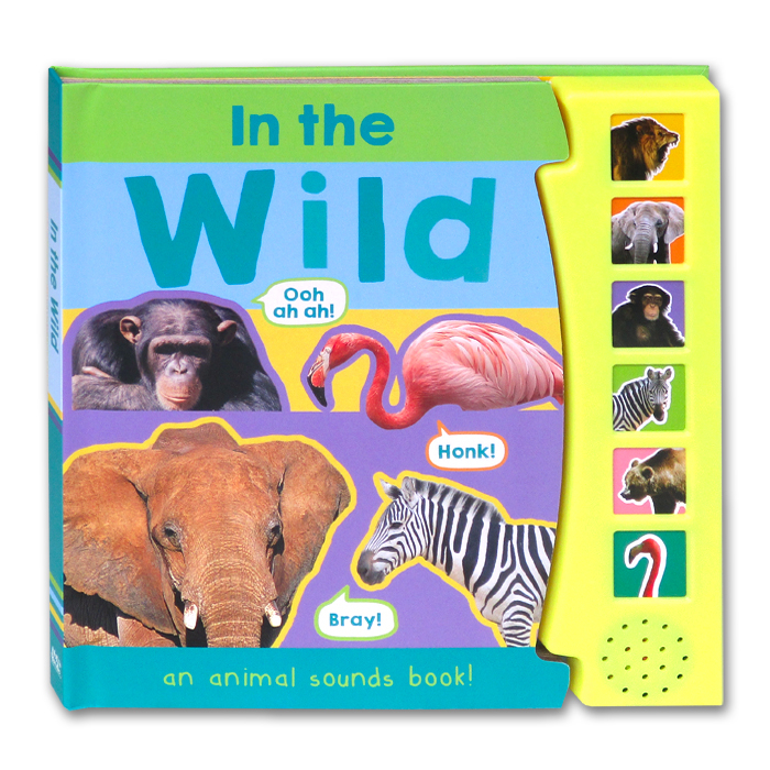 [NPP] In the Wild - Animal Sound Board Book - sound book with 6 buttons