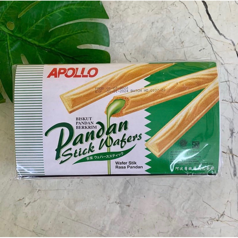 

Apollo Pandan Stick Wafer 264gr [24pcs @11gr]