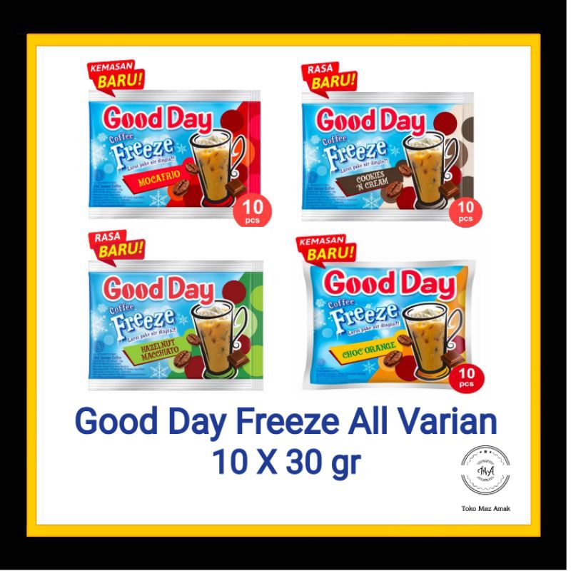 

Good Day Freeze Renteng All Varian Rasa isi 10 sachet