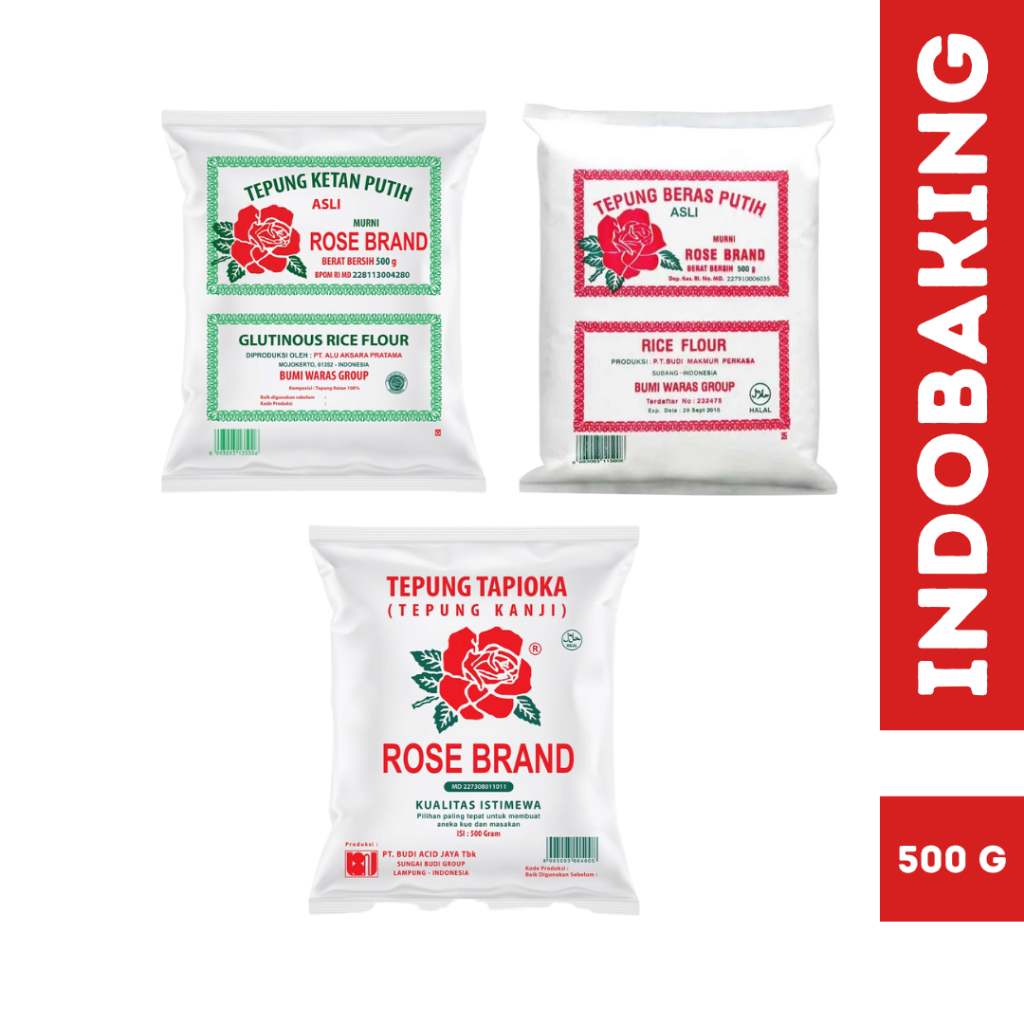 

Tepung Tapioka Kanji Beras Ketan Rose Brand 500g