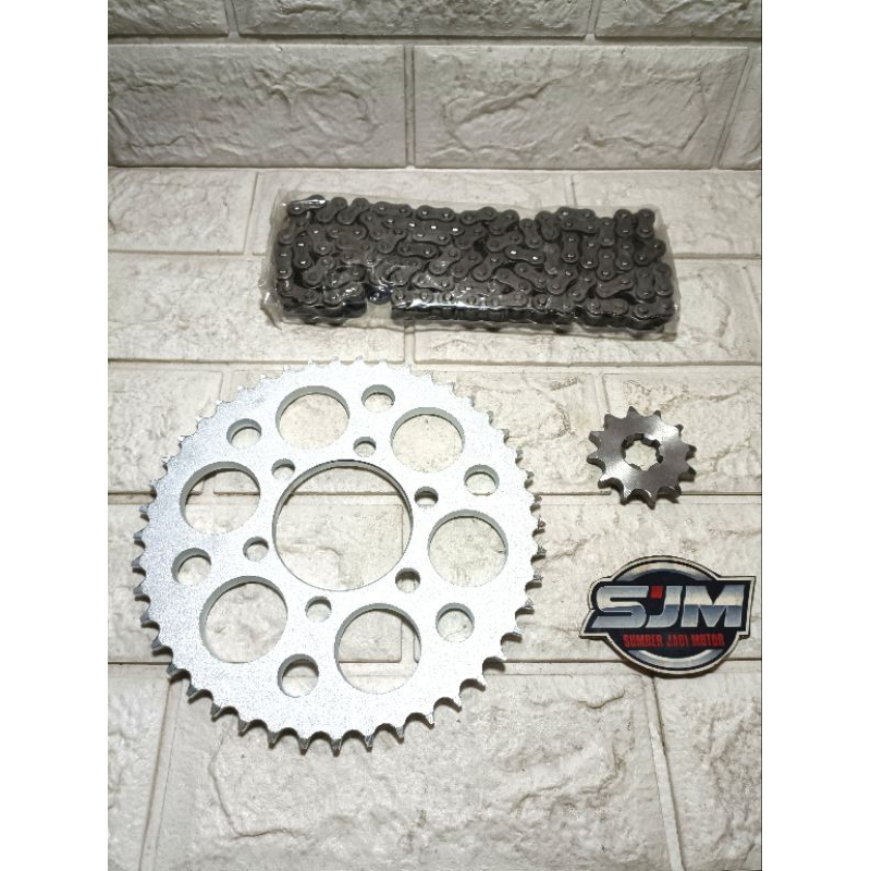 GEAR GER GIR DEPAN BELAKANG RANTAI SET YAMAHA DT100 DT 100X