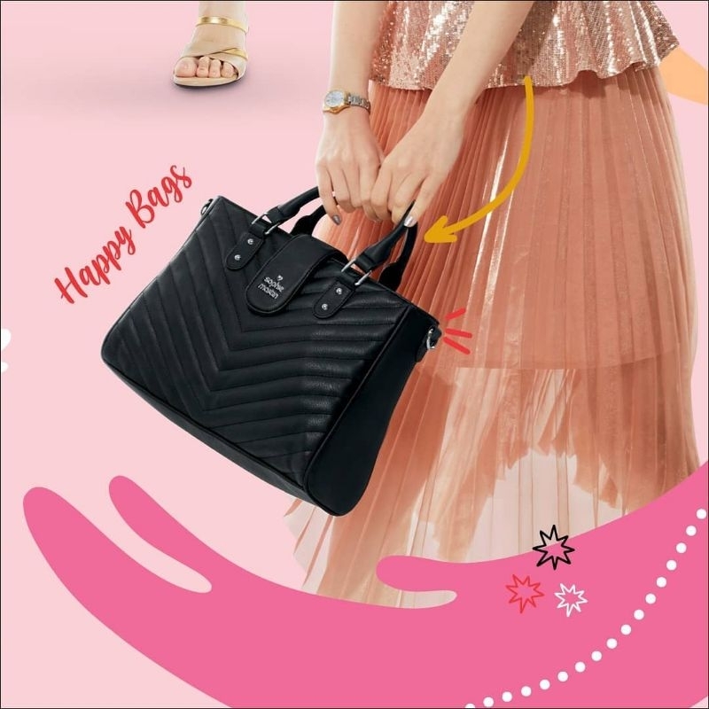 TAS KERJA QISYA HITAM BESAR SOPHIE PARIS PROMO