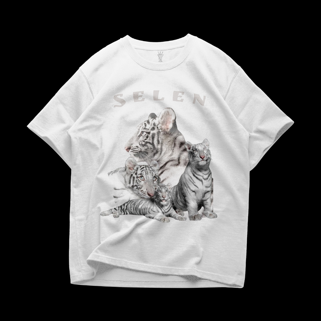 KAOS BAJU SELEN MACAN Alshad Ahmad | T-SHIRT PUTIH OVERSIZE VINTAGE BOOTLEG | Pria wanita dewasa ana