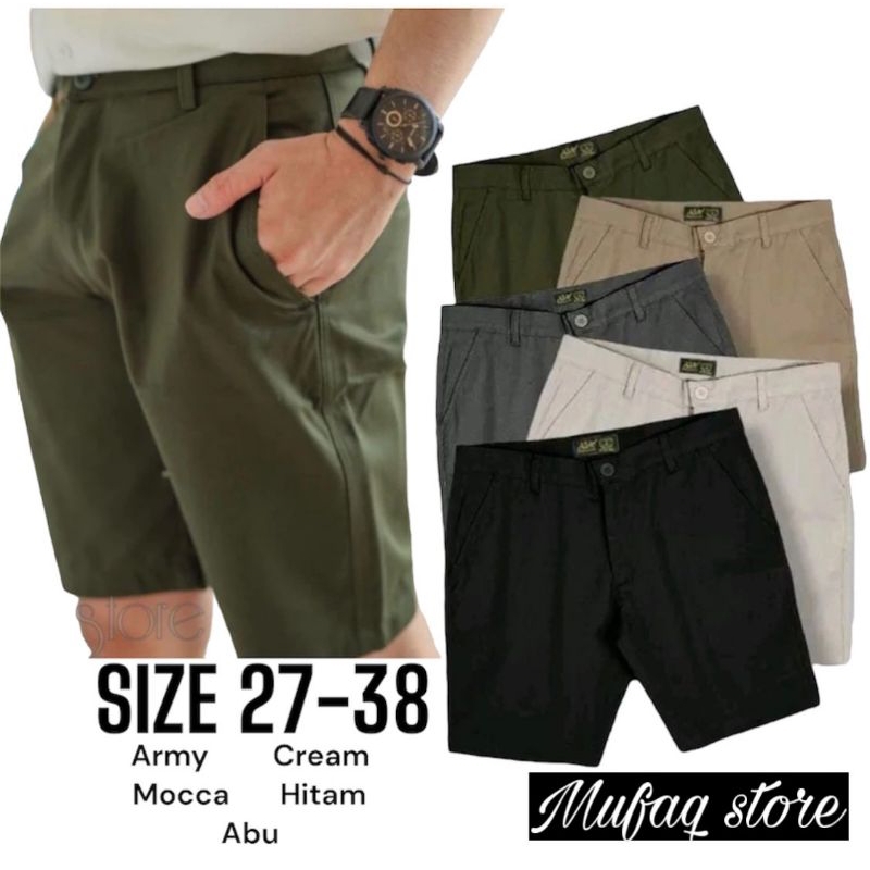 [PALING DICARI]CELANA CHINOS PENDEK CELANA PENDEK MELAR CELANA PENDEK CHINOS BAHAN MELAR ARMY ABU MO