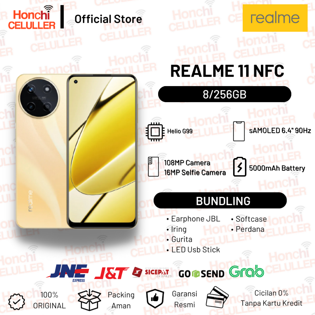 Realme 11 NFC 4G 8/256GB Garansi Resmi Realme Indonesia Original