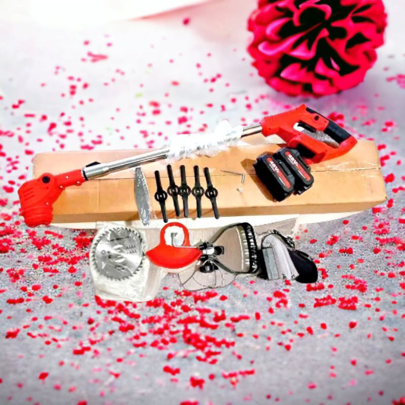 DEK WE MESIN POTONG RUMPUT BATERAI 48VOLT GLASS TRIMER 48VOLT