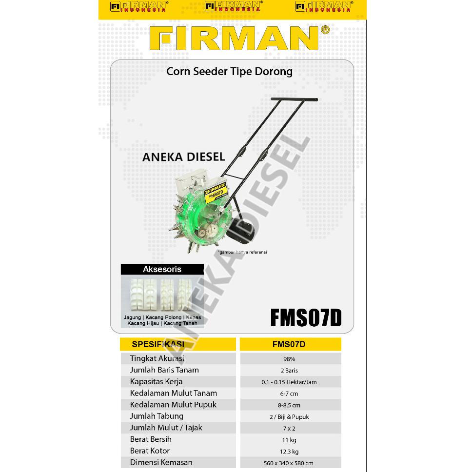 Alat Tanam Benih Bibit Biji Jagung Manual FIRMAN FMS 07D FIRMAN Seeder Planter FMS 07D FIRMAN