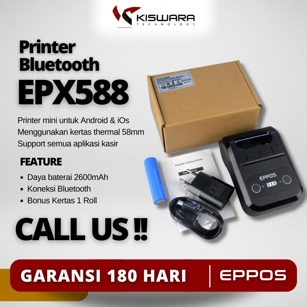 [TERMURAH] Printer Bluetooth Kasir Pos Murah Thermal 58mm EPPOS EPX588