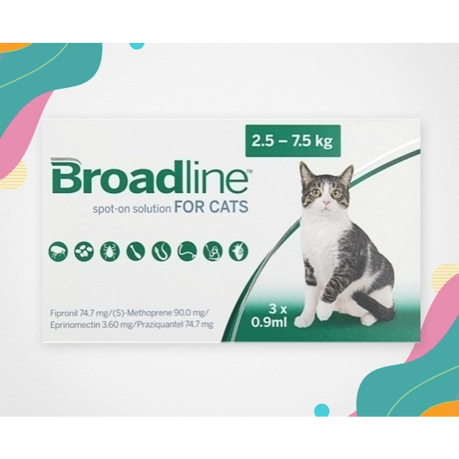 BROADLINE 2.5 - 7.5 KG FOR CATS/ SPOT ON SOLUTIONS/ KUCING ( 1 PCS )
