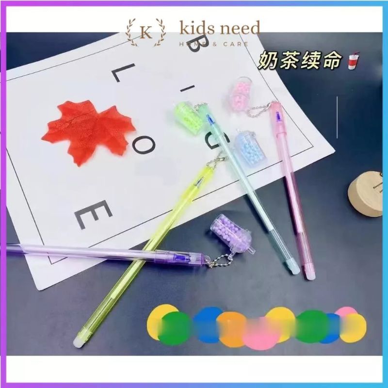 Pulpen boba pulpen bubble tea gel pen milktea karakter murah lucu