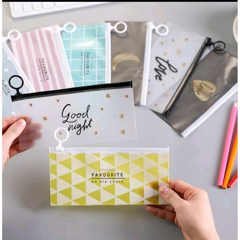 

Tempat Pensil Transparan Ziplock Serbaguna