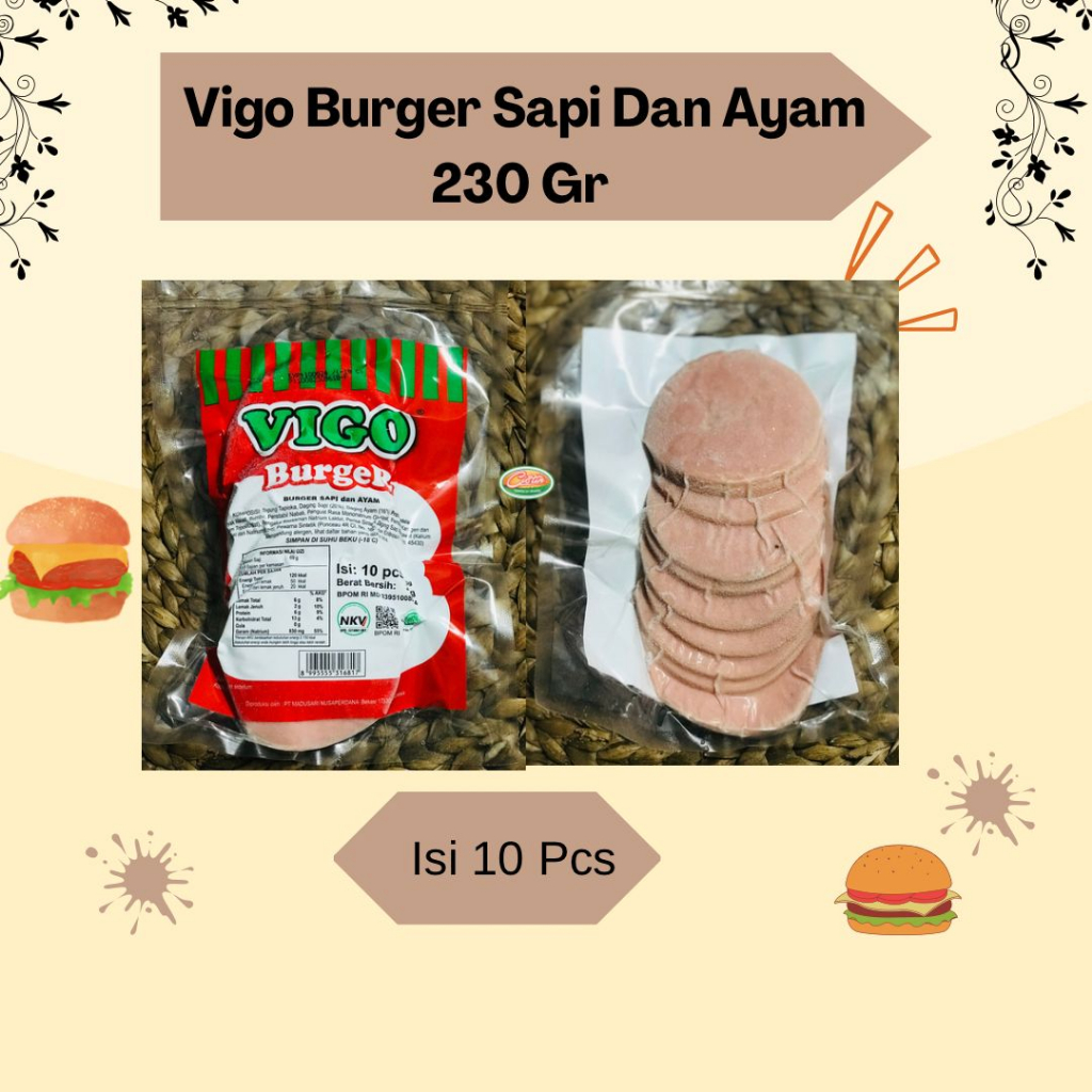 

VIGO BURGER SAPI DAN AYAM 10 SLICE