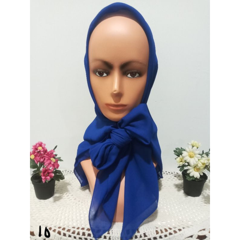hijab/jilbab segi empat premium polos/kerudung segi empat polos Polycotton/katun