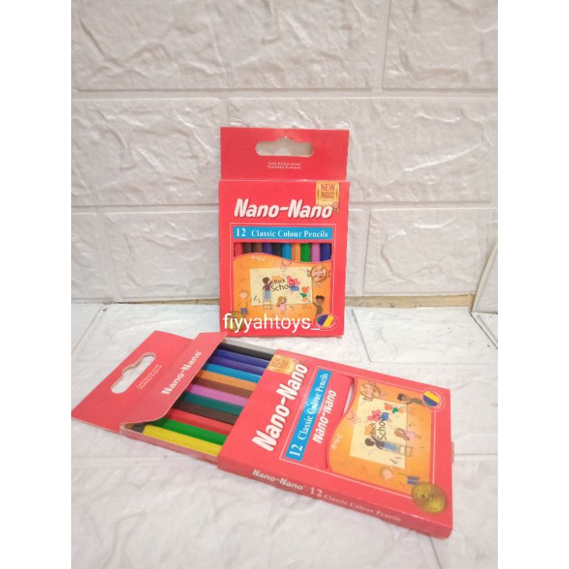 

Pensil kayu mewarnai nano-nano 12 warna