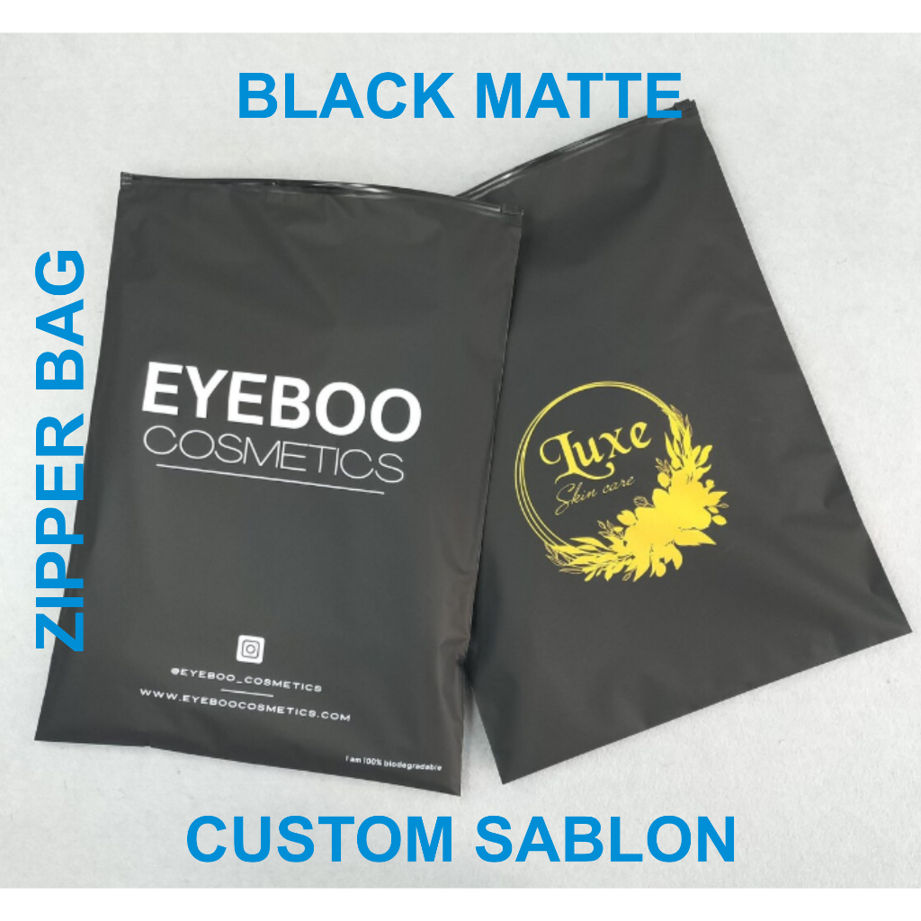 ZIPPERBAG / ZIPLOCK BAG CUSTOM SABLON (POUCH UNTUK KEMASAN BAJU/HIJAB)