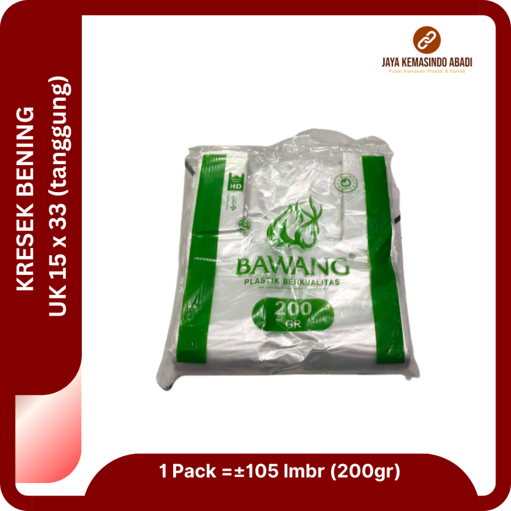Kantong Kresek Bawang Bening Kecil | Kantong Plastik Bening Sedang