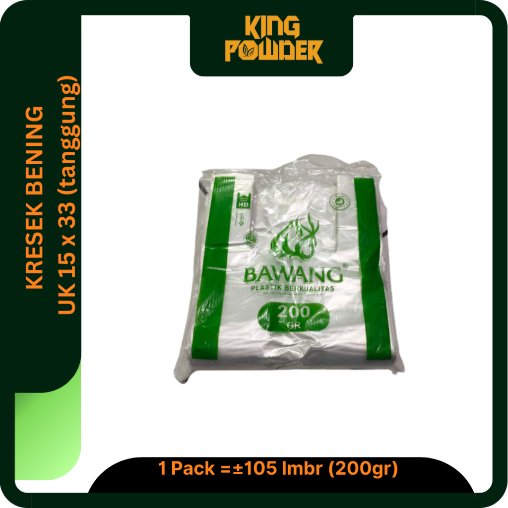 Kantong Kresek Bawang Bening Kecil | Kantong Plastik Bening Sedang