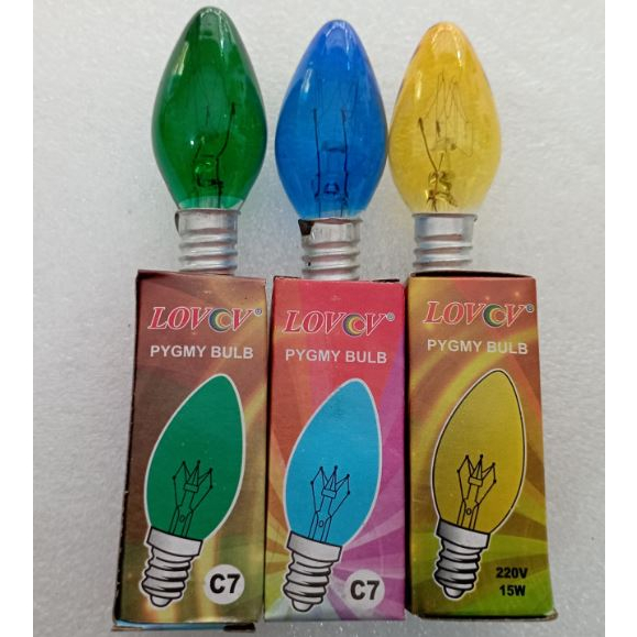 Lampu Dop Cabe Lombok /LAMPU TIDUR /Jantung E12 Bening Clear Warna