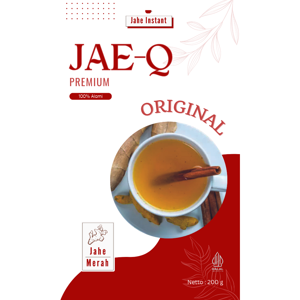 

Bubuk Jahe Merah instan JAE-Q 200 gr