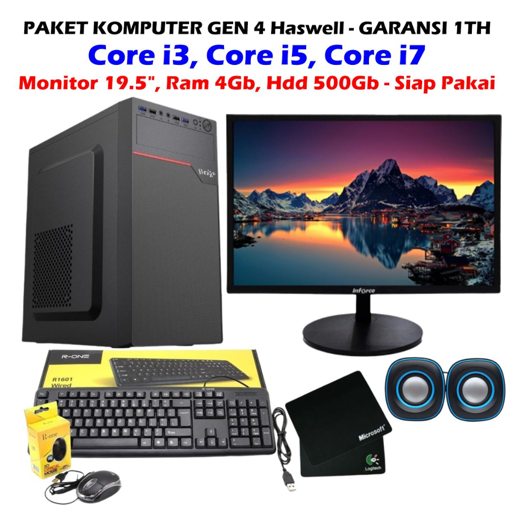 KJ PAKET KOMPUTER BARU HASWELL PAKET KOMPUTER CORE i7-4770 PAKET KOMPUTER CORE i7-4790 PAKET