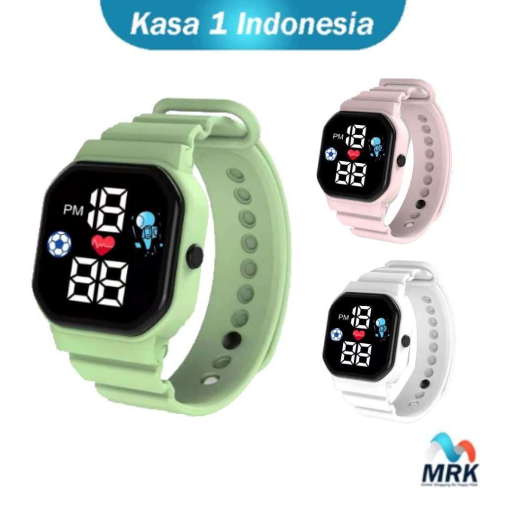 Jam Tangan Anak Perempuan Digital Kotak