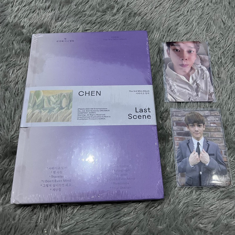 Chen 3rd Mini Album Last Scene Photobook Sealed Biolet Ber + POB Mumo Sealed + Photocard Chen Growl 