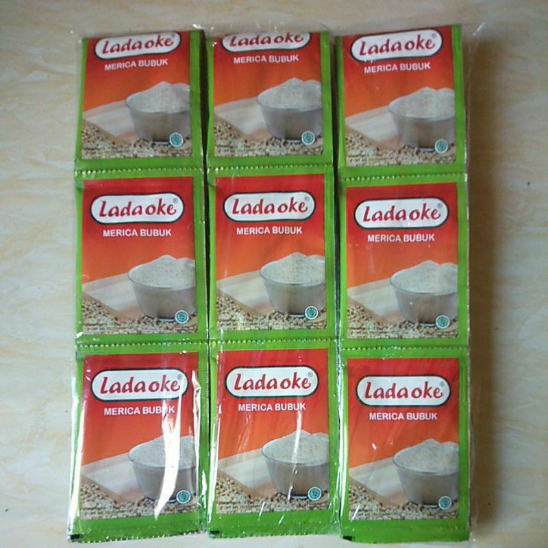 

Lada oke @2,5gr isi 12sachet