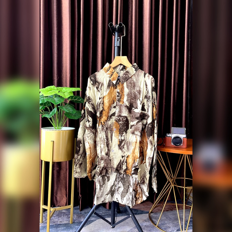ARMY BLOUSE OVERSIZE || KEMEJA JUMBO WANITA KEKINIAN