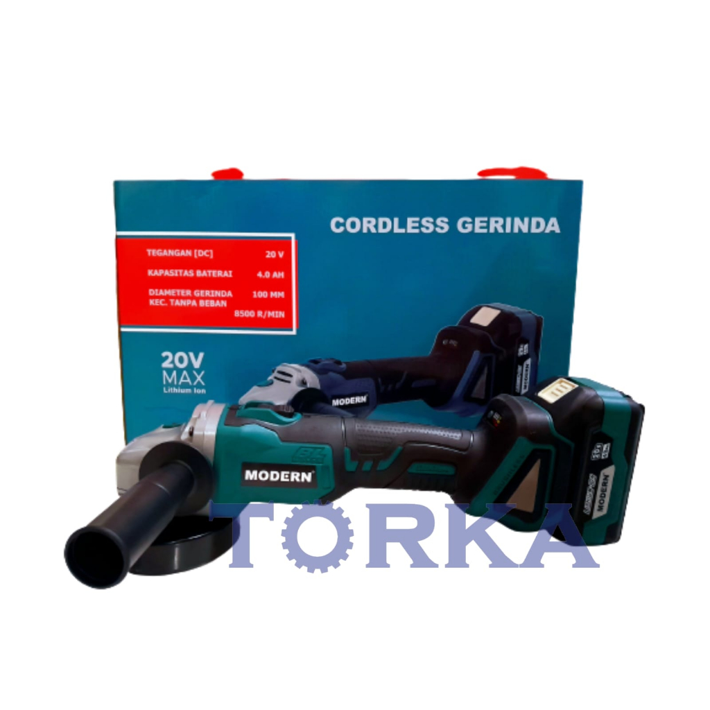 Angle Grinder Cordless MODERN M23 gerinda baterai Portable