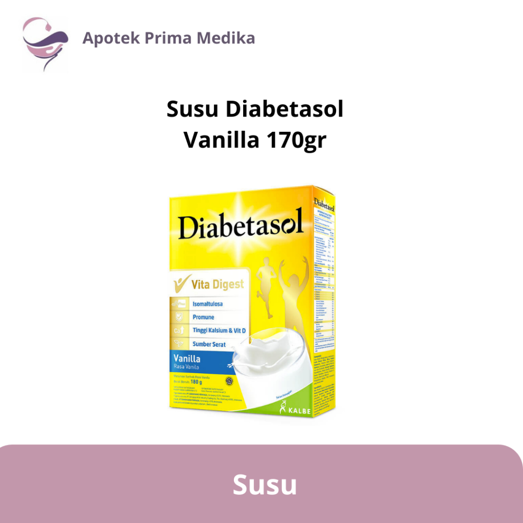 

Susu Diabetasol Rasa Vanila 170gr - Susu Diabetes Rasa Vanila