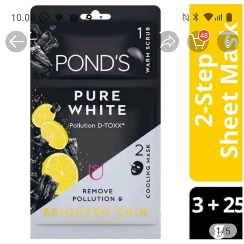 PONDS PURE WHITE 2 STEP