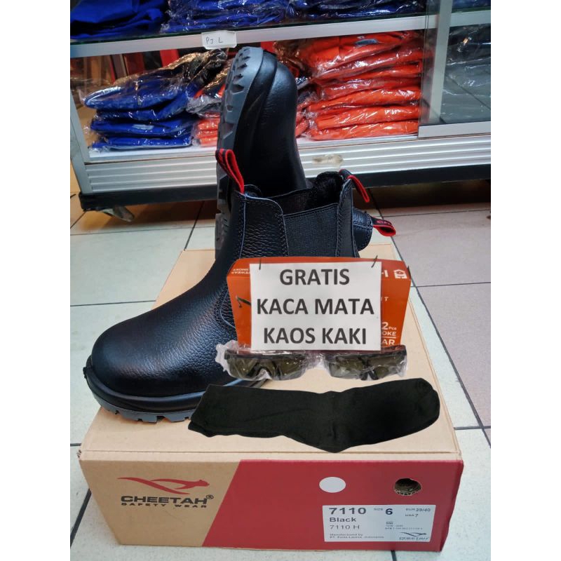 sepatu cheetah 7110 h / Safety Kerja Proyek Cheetah 7110 Hitam / Safety Shoes Cheetah Original Murah