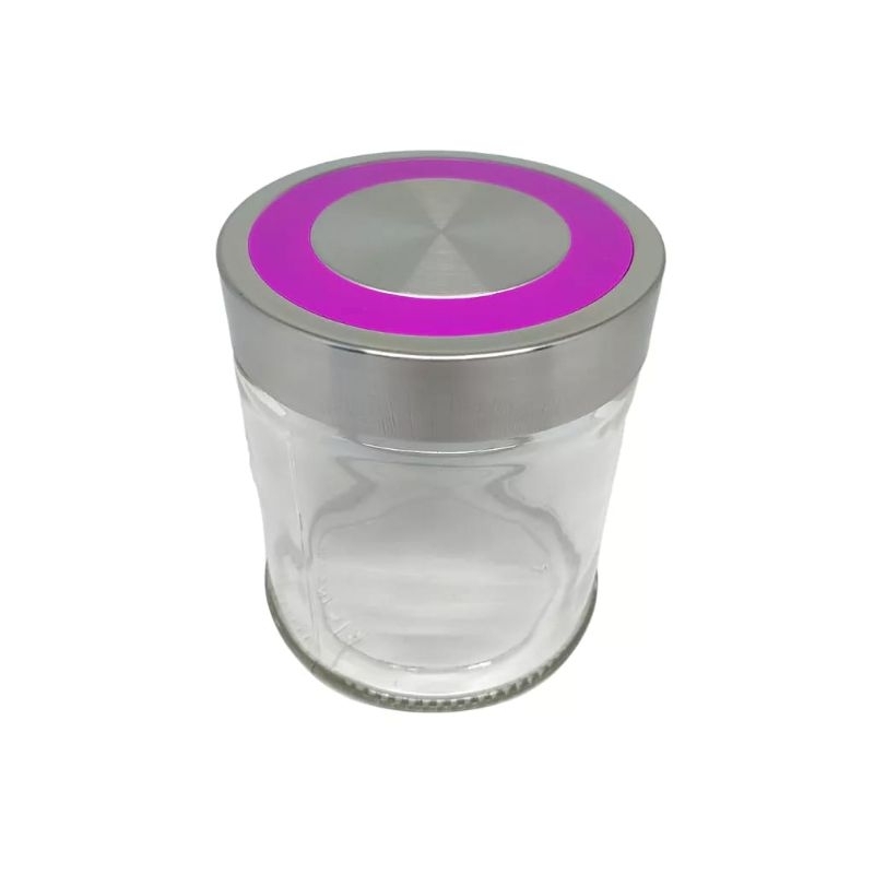 Kedaung toples kaca + tutup stainless steel ( 750ml-1500ml)