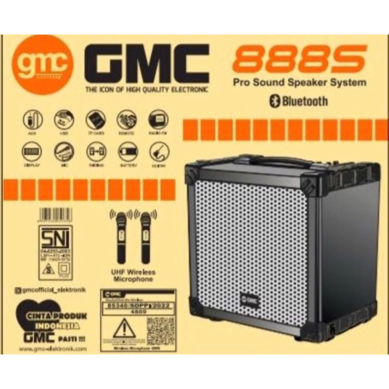 speaker portable GMC 888S 10inc