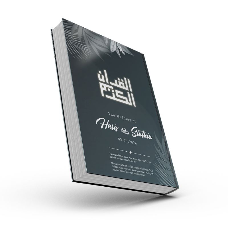 

Trust God - Al-Qur'an Custom nama & quote - Black Leaves A5