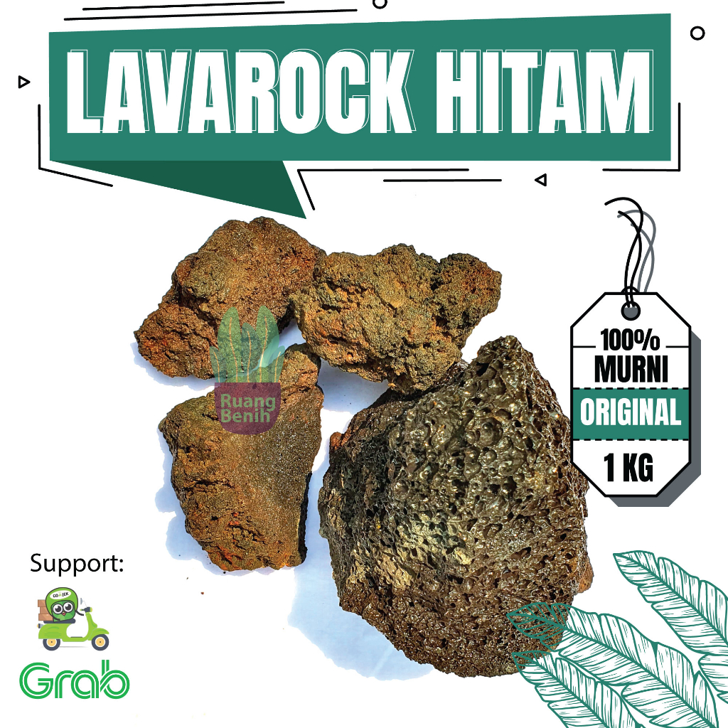 Batu Lava Rock Lavarock Hitam Aquascape Aquarium Media Tanam