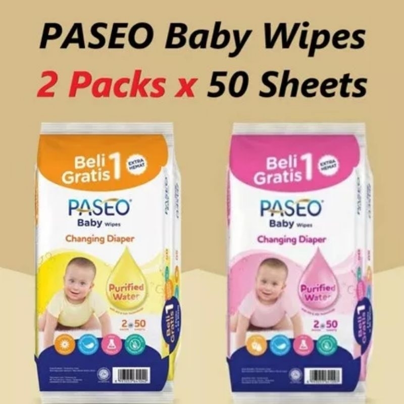 Tisu Basah Paseo Promo Baby Wipes Changing Diaper