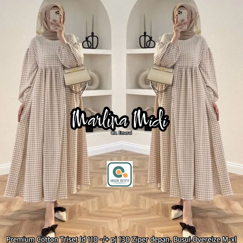 MARLINA MIDI . GREEN OUTFIT