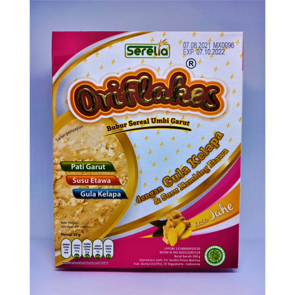 

ORIFLAKES Maag Asam Lambung & Gerd Makanan Sarapan Sereal Pati Umbi Garut 350 gram