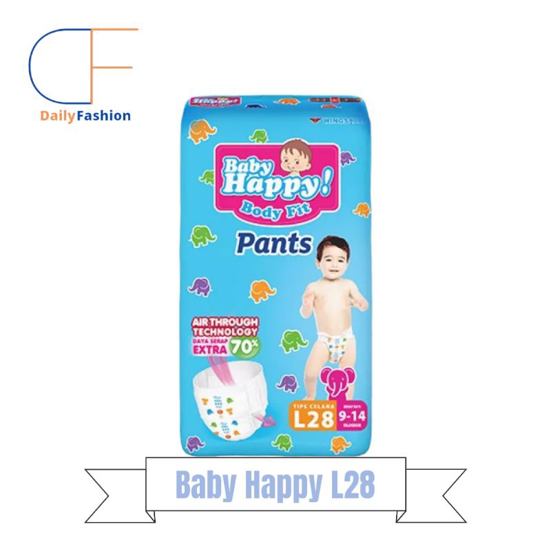 PEMPERS BABY HAPPY PANTS L28 / BABY HAPPY L GROSIR