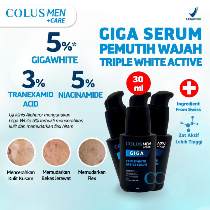 Colus men night cream serum wajah pria kemasan baru