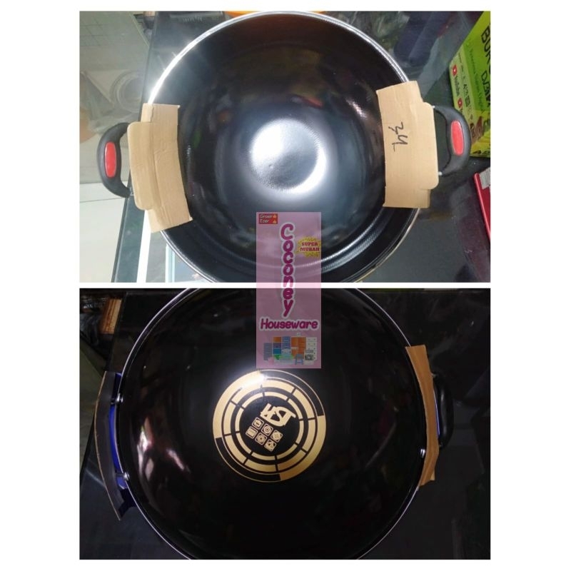 Kuali Hitam 34cm / Alat Masak / Anti Lengket