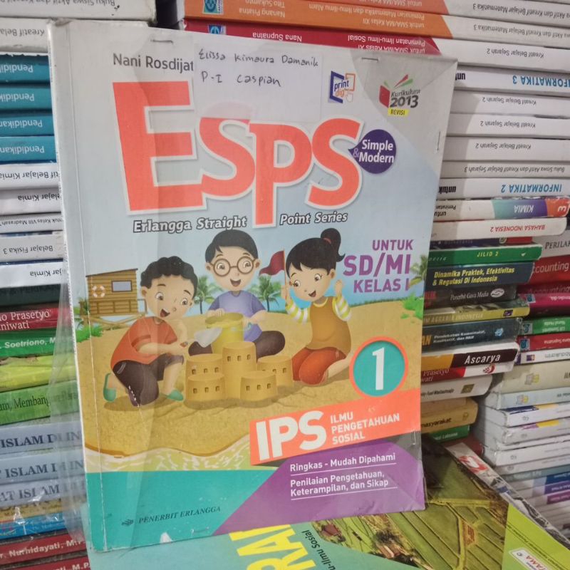buku esps SD IPS kelas 1 penerbit erlangga