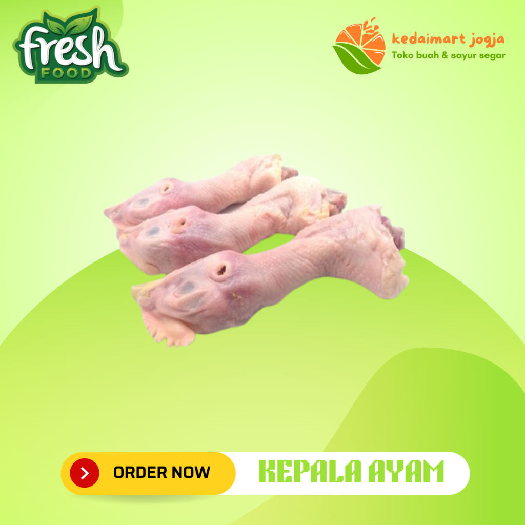

Kepala Leher Ayam Segar / Kepala Leher Ayam Fresh Kedaimart Jogja